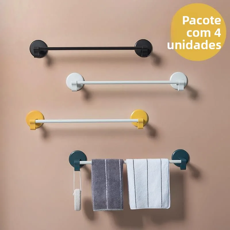 Suporte de Toalha Simples para Banheiro Sem Furos, Suporte de Pano para Cozinha, Organizador de Papel Higiênico, Prateleira d...