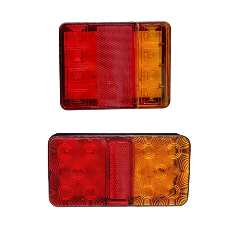 2PCS LED Trailer Tail Light Lorry Brake Rear Side Waterproof Lamp Indicator Turn Signal for Truck Caravan Van Boat 12/24V 12-80V