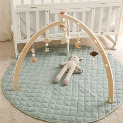 Baby Holz Gym Rahmen häkeln Stern Wolke Musik Anhänger Rassel Spielzeug für Baby Gym Aktivität Montessori Spielzeug für Neugeborene Geburts geschenk