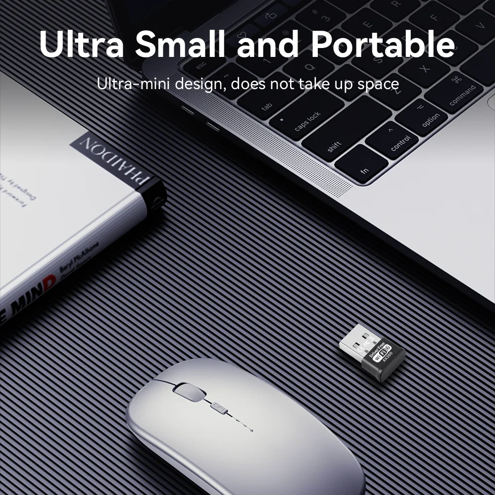 WIFI 6 USB อะแดปเตอร์ AX300 การ์ดเครือข่าย Mini USB Dongle 2.4GHz 802.11AX Wireless Dongle สําหรับ Win 7/10/11 ไดรฟ์ฟรี