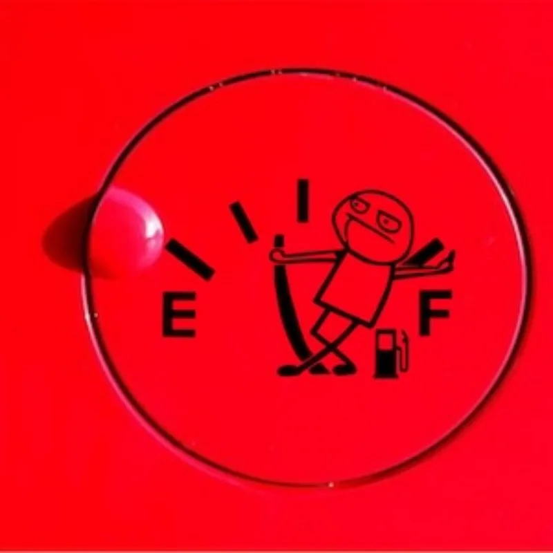 1PC Funny Fuel Tank Pointer Car Sticker, Waterproof Vinyl Decal for Auto Fuel Tank Cap, Scratch Cover Exterior Decor