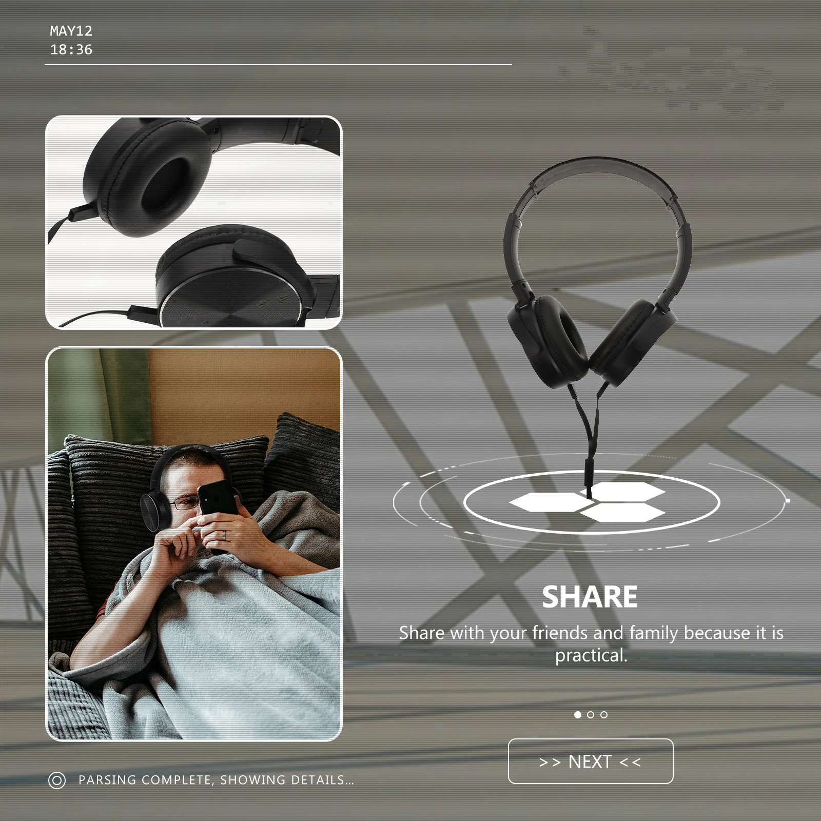 

Head-Mounted Headset Exquisite Craftsmanship Soft Material Comfortable Wear Stylish Design Stereo Music Gaming Phone Computer