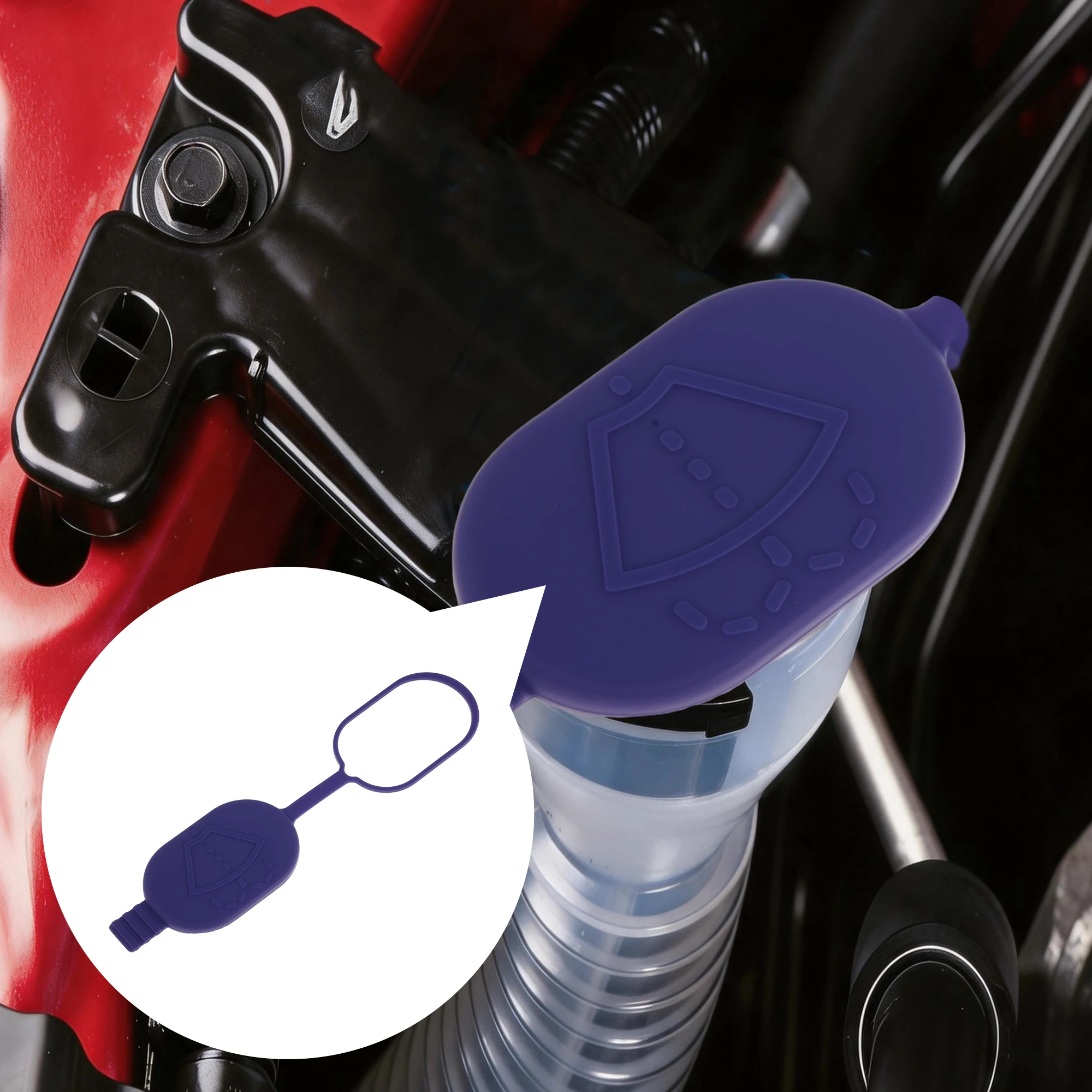 X Autohaux Wiper Water Reservoir Cover for Mercedes-Benz C230 2002-2007 Plastic Blue 1 pcs