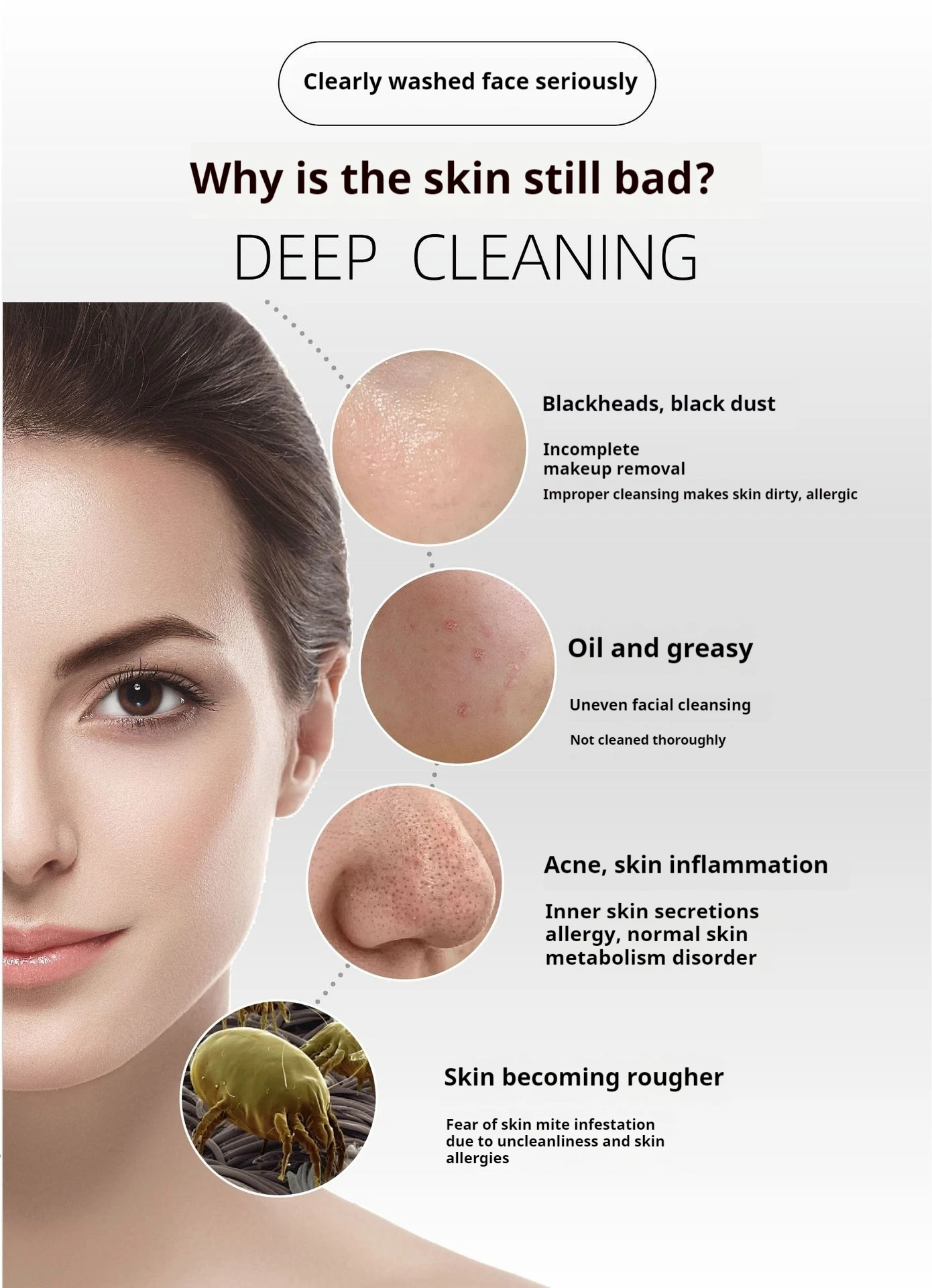 Household Electric Facial Skin Scrubber Skin Care Deep Cleansing Brush