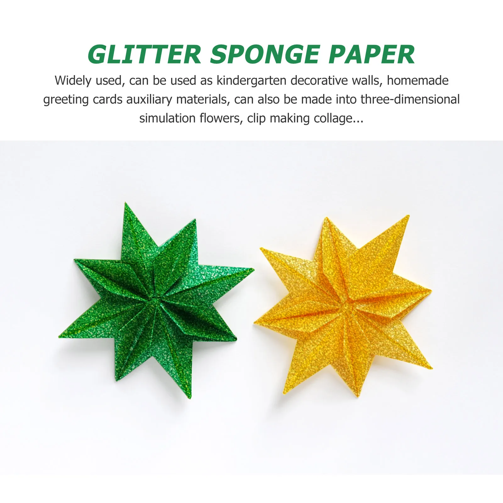 

20 Pcs A4 Gold Powder Sponge Paper Adhesive Backing DIY Craft Glitter Cardstock Colorful Foam Sheets Wall Decor