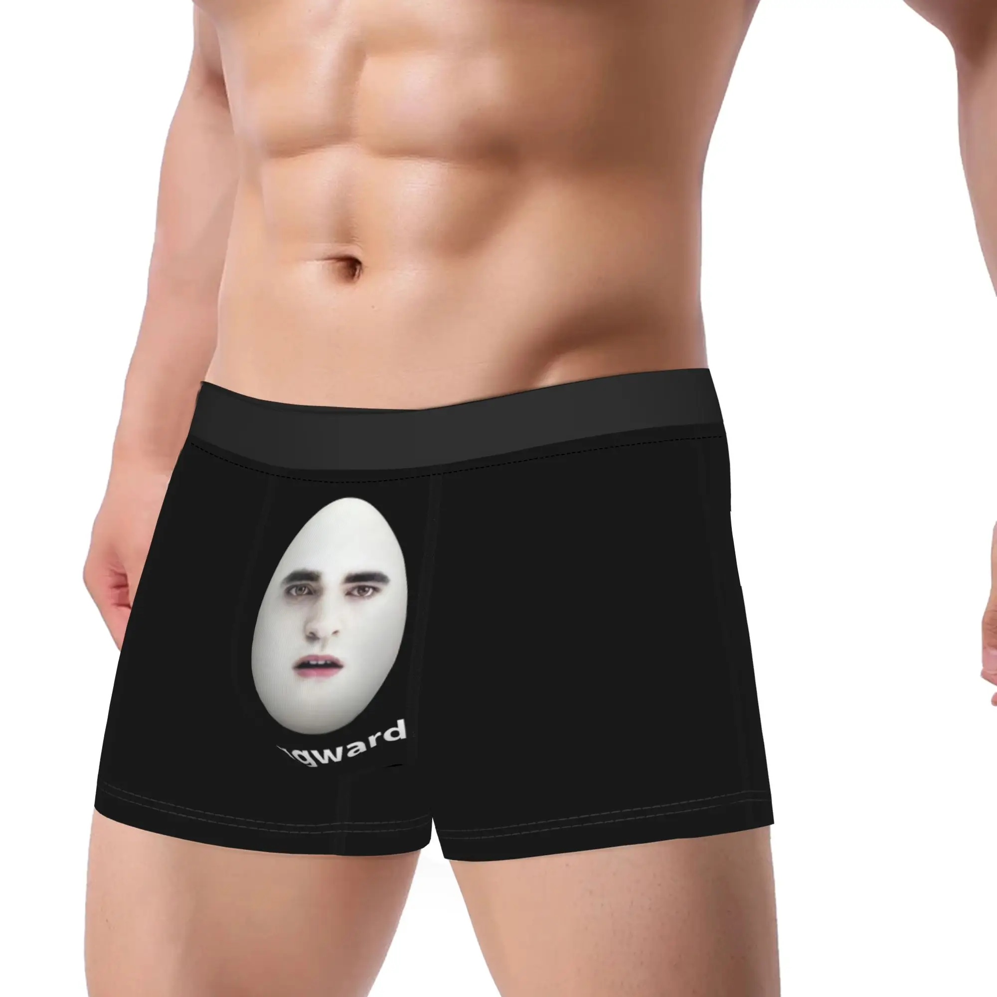 Funny Edward Cullen Jacob Twilight Underwear  Men Panties Pattern Breathable Boxer Shorts Quality Boxer Brief Plus Size 2XL
