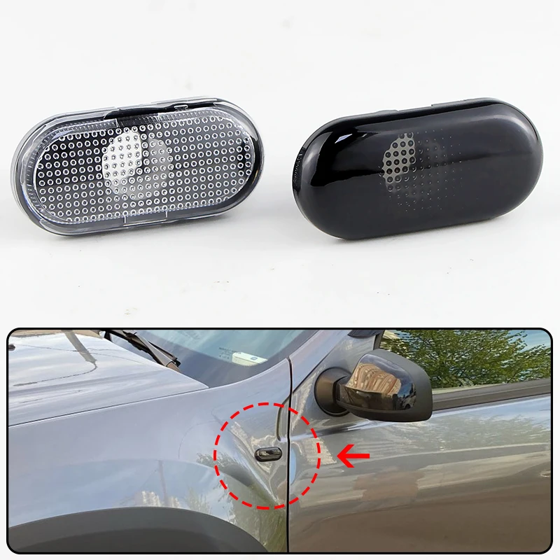2x For Renault Megane 1 Clio1 2 KANGOO ESPACE Smart Fortwo 453 Side Marker Fender Lamp Cover Shell No bulb 8200257684,4539063800