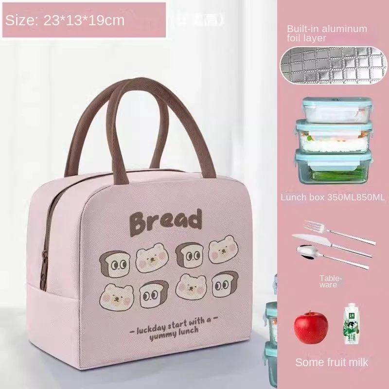 Thermal Bag Cartoon Lunch Bag Insulated Thermal Lunch Box Accessories Tote Food Small Cooler Bag Portable Lunch Box Food Bags