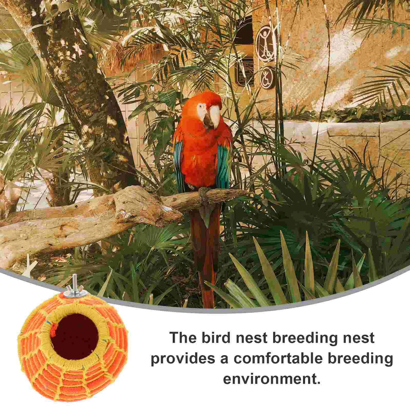 Twine Bird's Nest Toy Woven Resting Place Parrot Breeding Cage Sleeping Parakeet Nesting Accessories House Warm Shelter