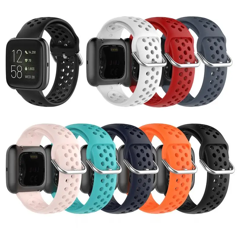 Dây Silicone Fitbit Versa/Versa 2 3 4 /Versa Lite Dây Đeo Đồng Hồ Thông Minh Đeo Tay Thay Thế Vòng Tay Correa fitbit Blaze 23Mm