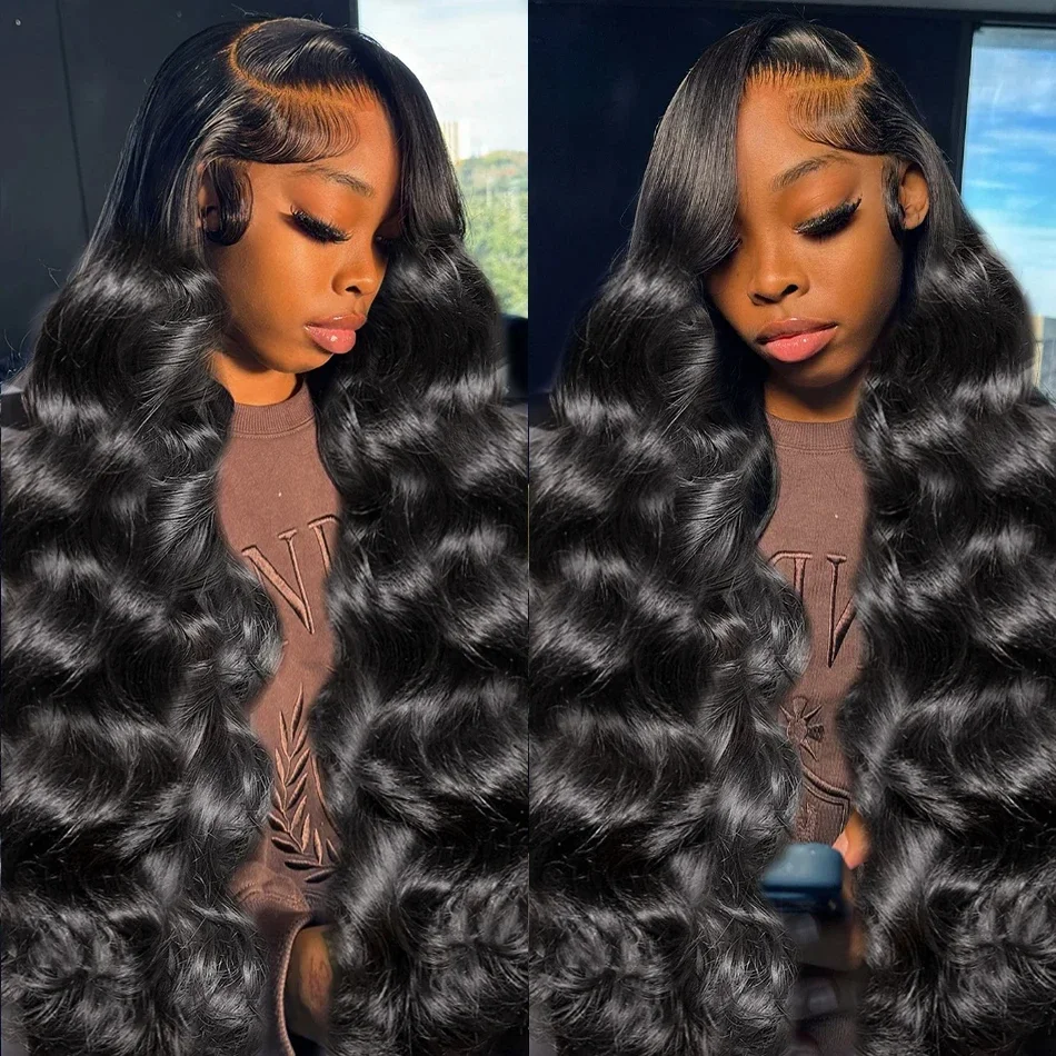 250 Density 30 Inch HD Transparent 13x4 13x6 Pre Plucked Body Wave Lace Frontal Wig Human Hair Brazilian Lace Front Wig Womem