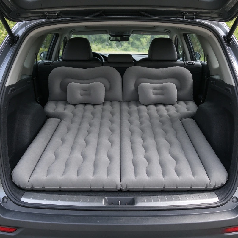 Universal SUV Car Inflatable Air Mattress Trunk Air Cushion Sleeping Bed Fit for Tesla Portable Travel Sleeping Pad for Camping