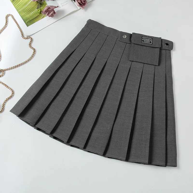 Punk Gothic Women Pleated Skirts Black High Waist Female Mini Skirt Fashion A-Line Ladies Girls Dance Skirt Vintage Woman Skirts