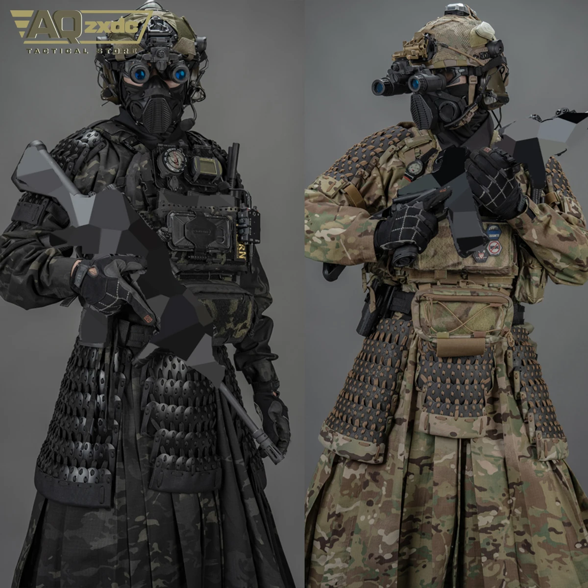 Camouflage Tactical Armored Skirt For Hunting Airsodt Shooting Flying Fish Suit Long Coat Tactical Chinese Style TAC Costume