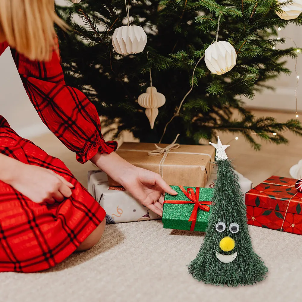 Electric Musical Christmas Tree Ornament – 6 Inch Battery-Powered Rocking Swing Decor with Star Design