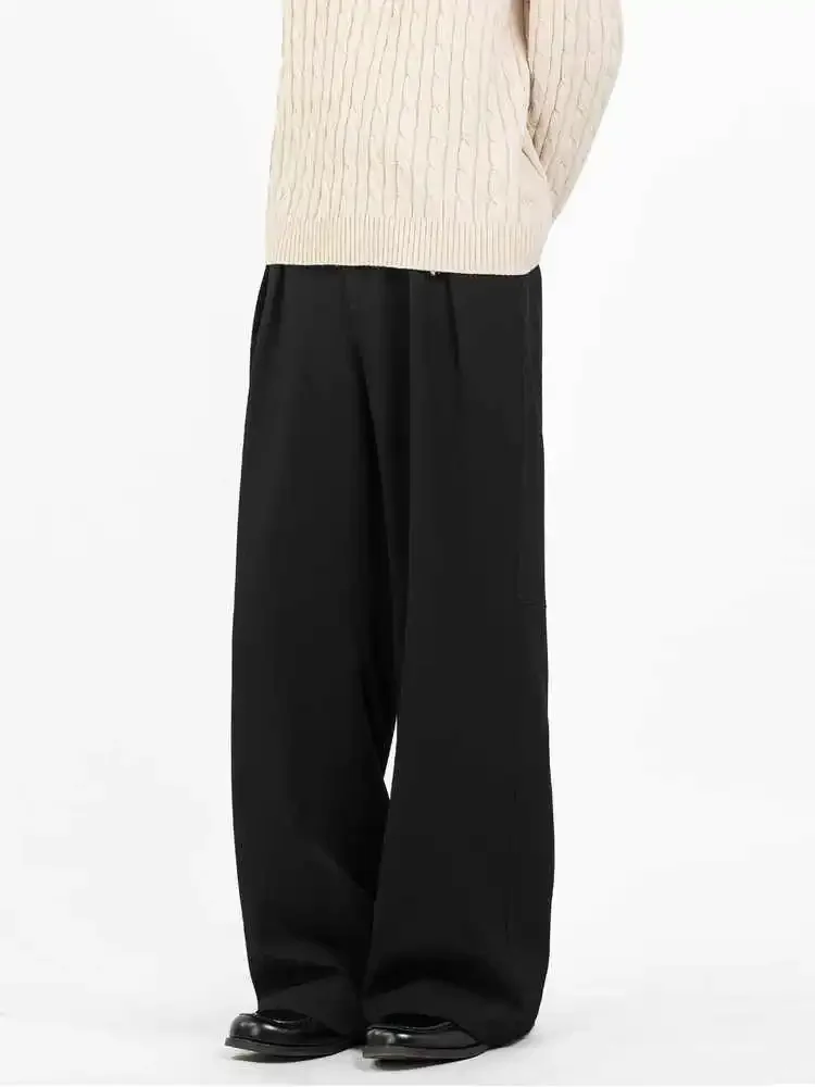 Femmes gris foncé Baggy costumes urbains pantalons surdimensionnés Harajuku japonais années 2000 Style Y2k Vintage pantalons à jambes larges vêtements 2025