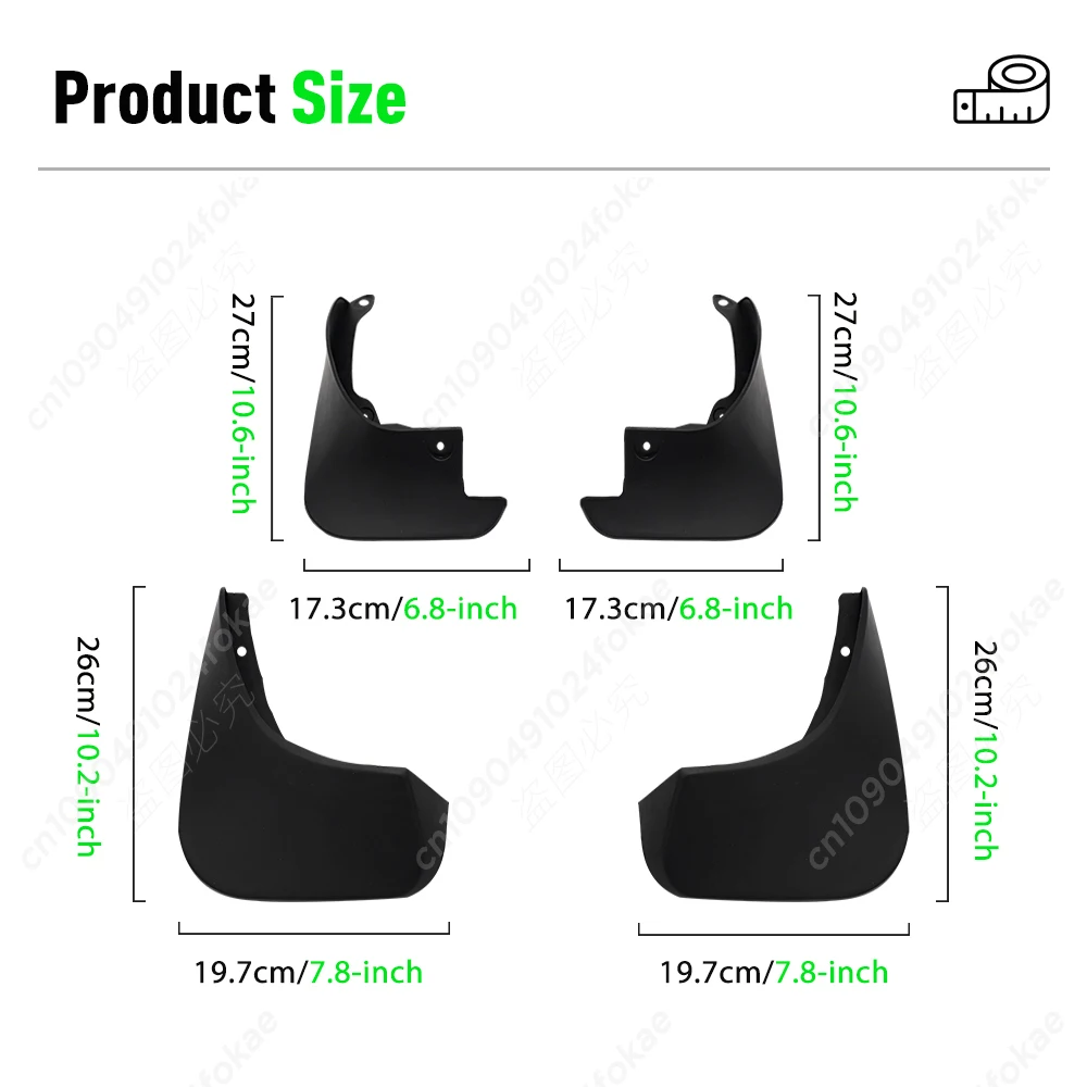 For Toyota Yaris Hatchback Hatch 2005 2006 2007 2008 2009 2010 2011 Fender Mudguard Mud Flaps Guard Splash Flap Mudguards