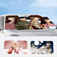 Anime Chobits Classic Anime Summer Car Sunshade Front Windshield Sunshade Thermal Insulation Sunshade Umbrella Retractable