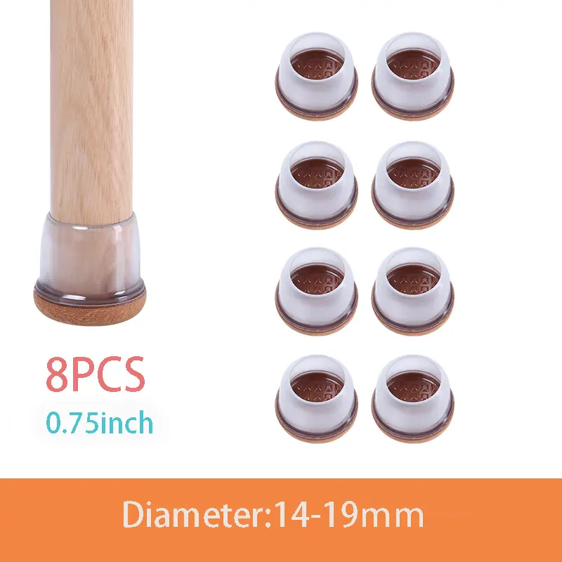 Chair Leg Caps Rubber Feet Protector Stool Table Furniture Leg Cover Non Slip Felt Bottom Pads Round Square Floor Protectors - Image 13