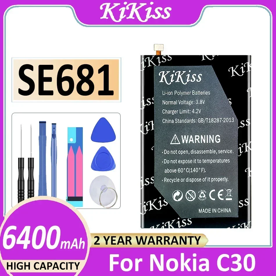 

Аккумулятор KiKiss SE681 6400 мАч для Nokia C30 Bateria