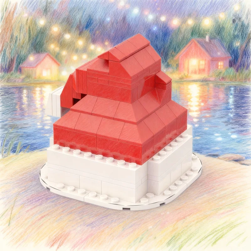 

Набор из 106 деталей MOC: Шапка Санты, широкий ассортимент, сезонные рождественские строительные блоки, архитектурная игрушка, идея для рождественских подарков, развивающая игрушка для детей