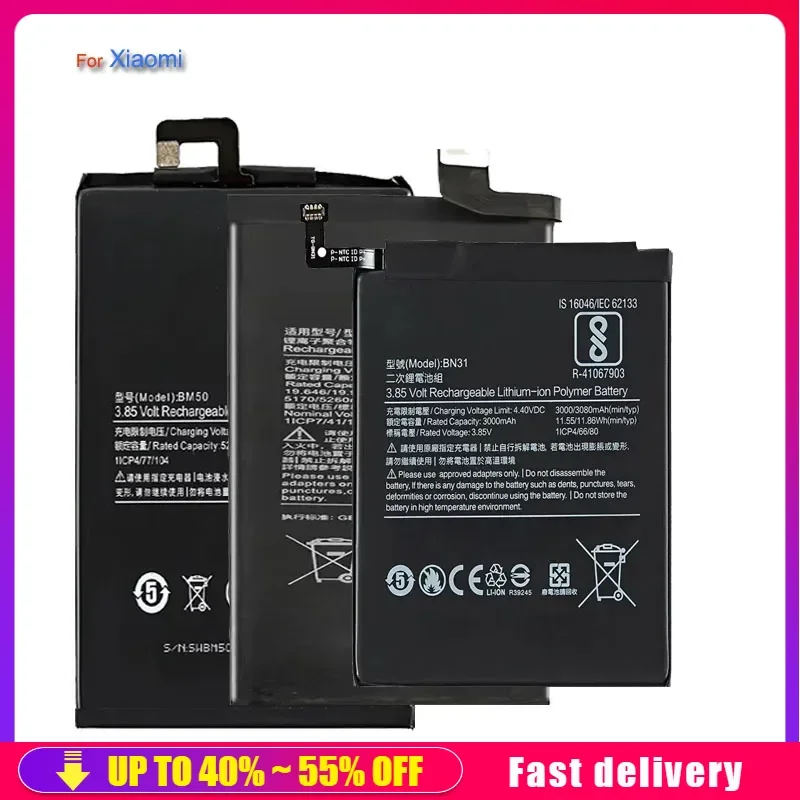 BM4C BM3B BM49 BM50 BM51 Battery For Xiaomi MIX 1 2S 3 BM 49 50 51 3B 4C