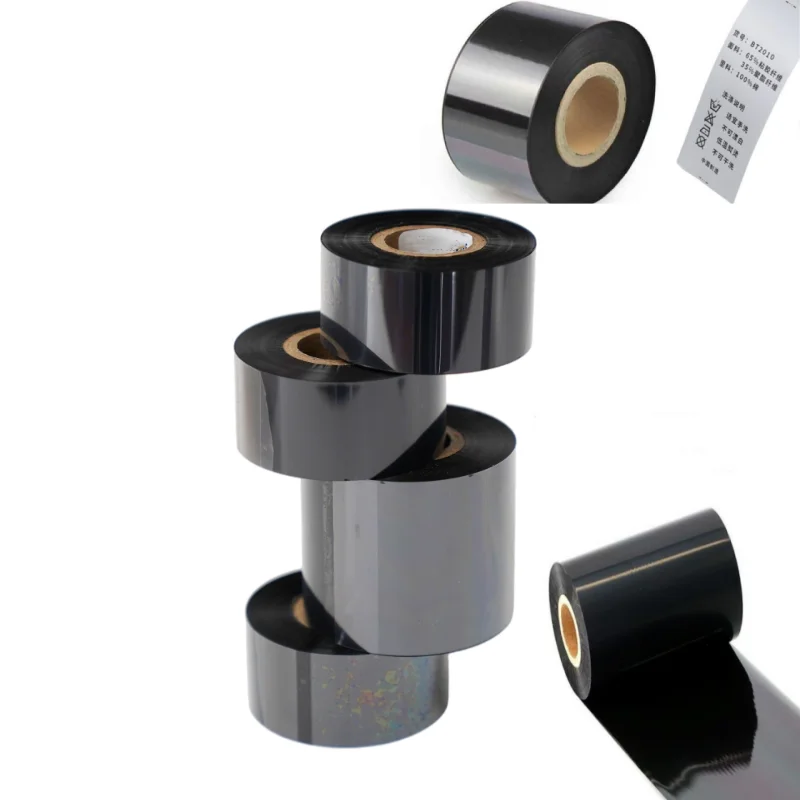 

Black washable carbon ribbon for clothing labels, 30mm/35/40/ washable label printing carbon ribbon,nylon label ribbon