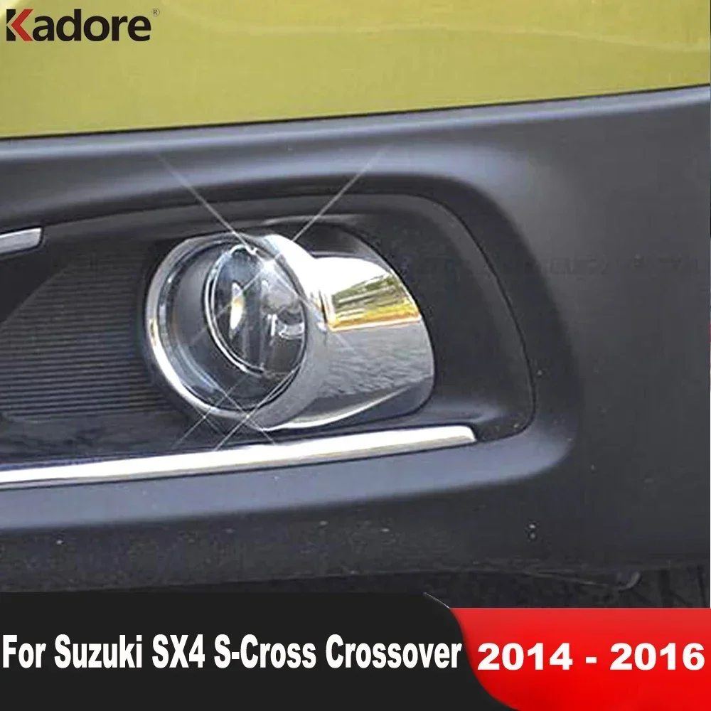 

Накладка на переднюю противотуманную фару для Suzuki SX4 S-Cross Crossover 2014 2015 2016, хромированная накладка на фару автомобиля, аксессуары