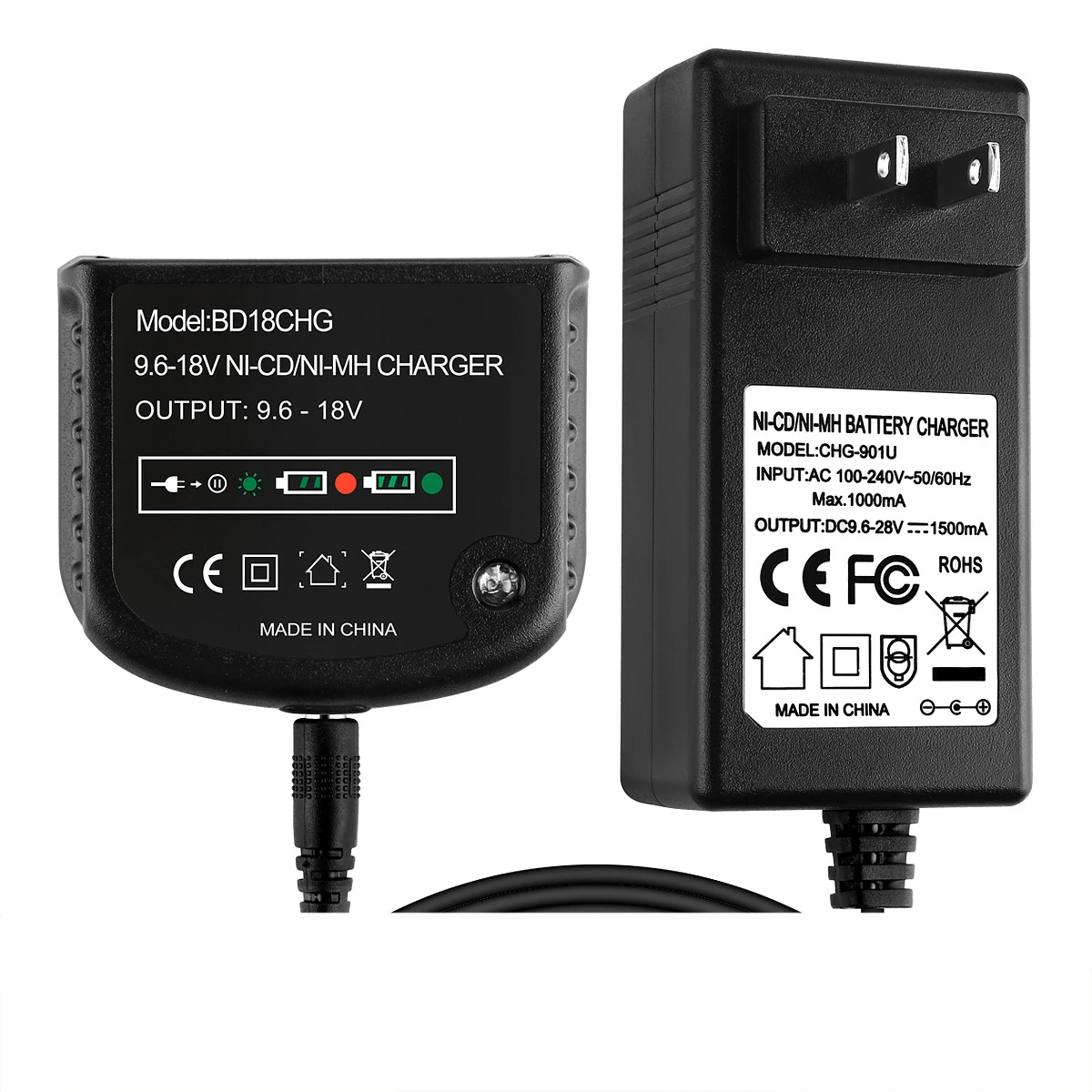 9.6V-18V Multi-Volt Battery Charger For Black Decker Ni-Cd Ni-Mh Battery Hpb18 Hpb18-Ope Hpb12 Hpb14 Fsb14 Fsb18 Fs120Bx