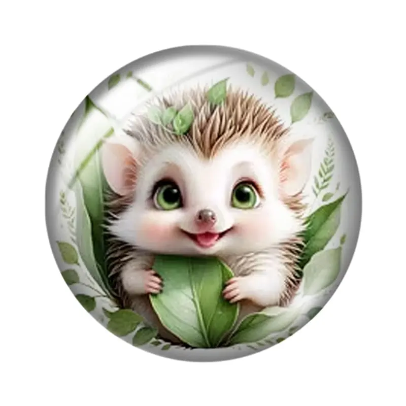 Cute Baby Animals  12/18/20/25mm glass cabochon  bracelet pendant rings for jewelry demo earrings back Making findings view 2