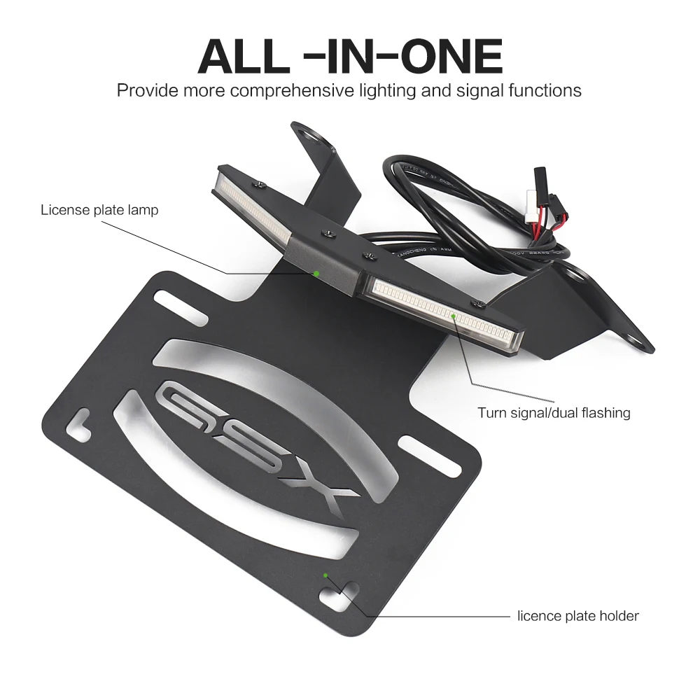For Suzuki GSX-R 1000 GSX-R1000 2017-2024 New Motorcycle Accessories Rear Short Tail License Plate Holder Tailstock Bracket Kit