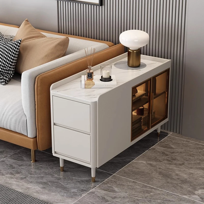 

Aesthetic Minimalist Side Cabinet Design Unique Style Modern Sofa Side Table With Drawers Wohnzimmer Tisch Furniture Living Room