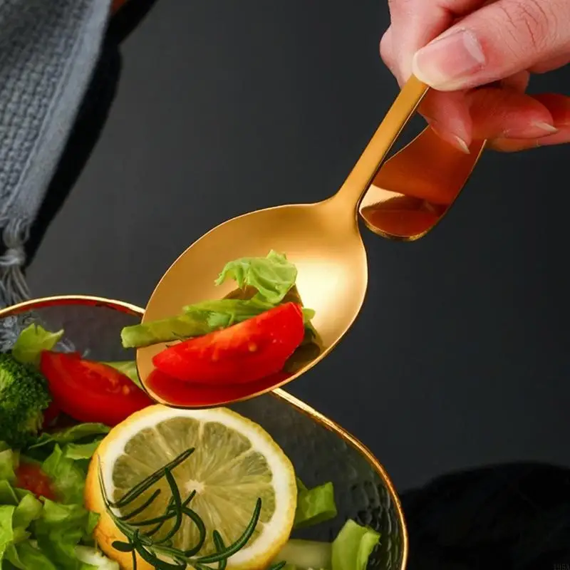 Creative Metal Spoon With Unique Design For Kitchen Dining 13x4.4cm