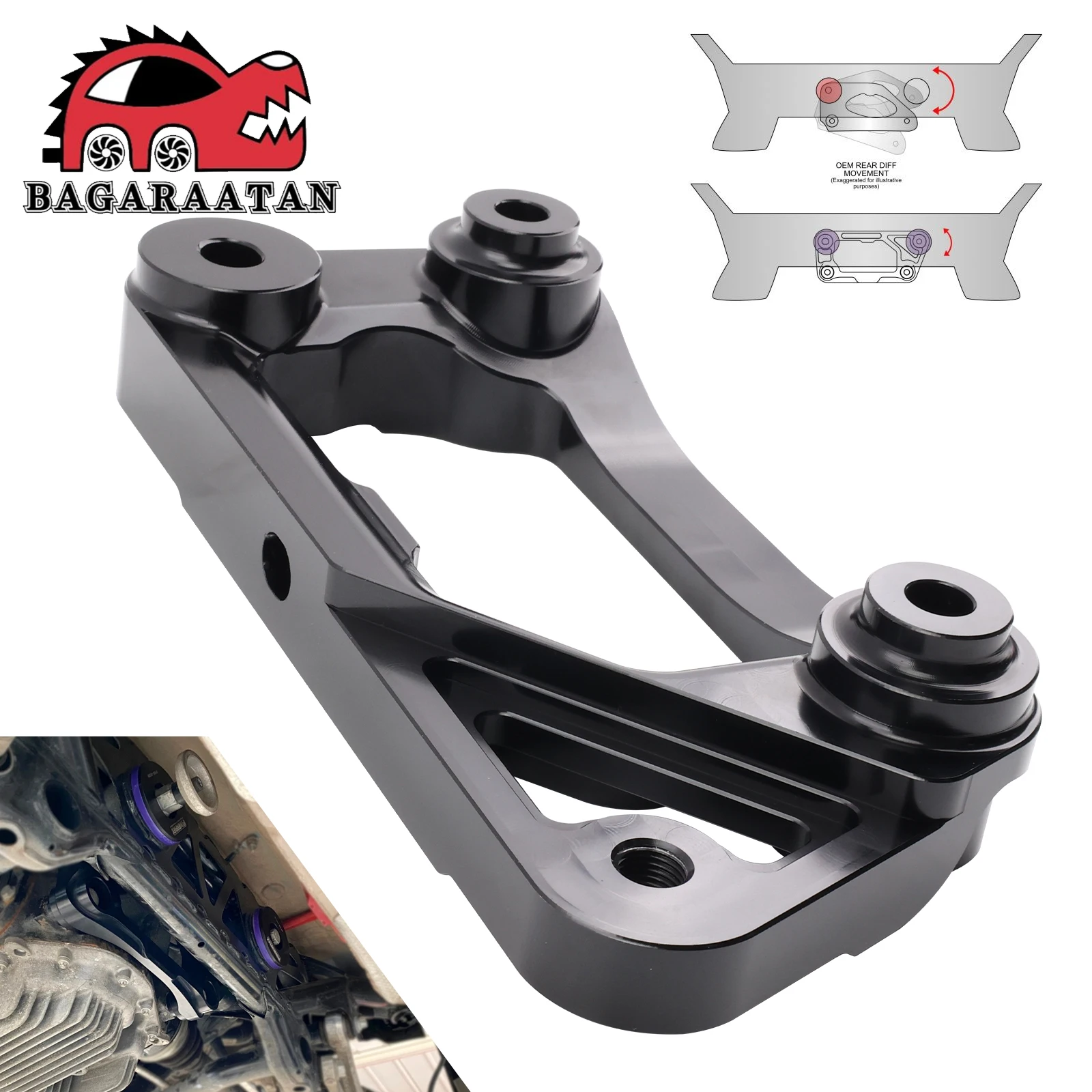 For BMW F87 M2 F80 M3 F82 F83 M4 Rear Differential Bracket Dual Mount Performance OE Replacement Chassis Transmission Parts