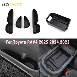TPE Door Organizer Tray for Toyota RAV4 2025 2024 2023 ABS Center Console Tray Armrest Insert Container Rav4 Accessories