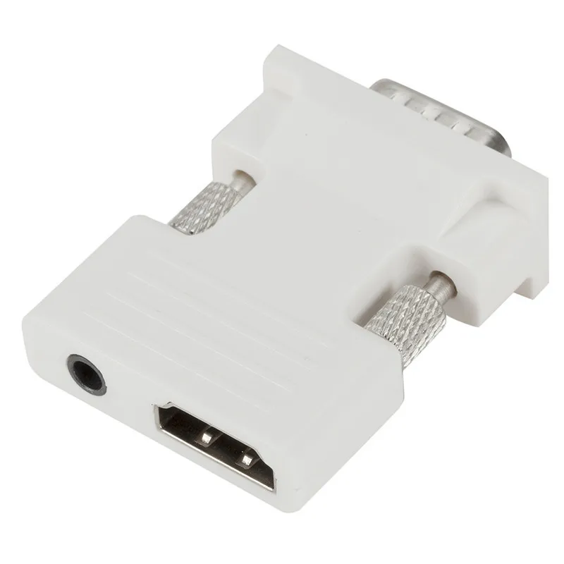 HDMI-compatible to VGA Converter Adapter 1080P VGA Adapter 3.5MM Audio Jack For PC Desktop Laptop to HDTV Projector Video Audio