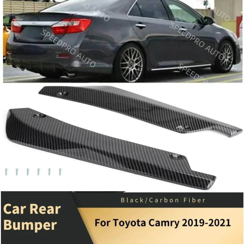 

Car Rear Bumper Lip Splitter Diffuser for T0yota Camry 2019-2021 Scratch Protector Spoiler Extension Winglets Side Skirt Black