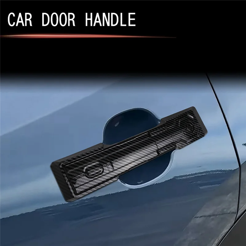 

Наклейка на внешнюю дверную ручку автомобиля, наклейка на внешнюю ручку автомобиля для Toyota Grand Highlander 2024, углеродное волокно