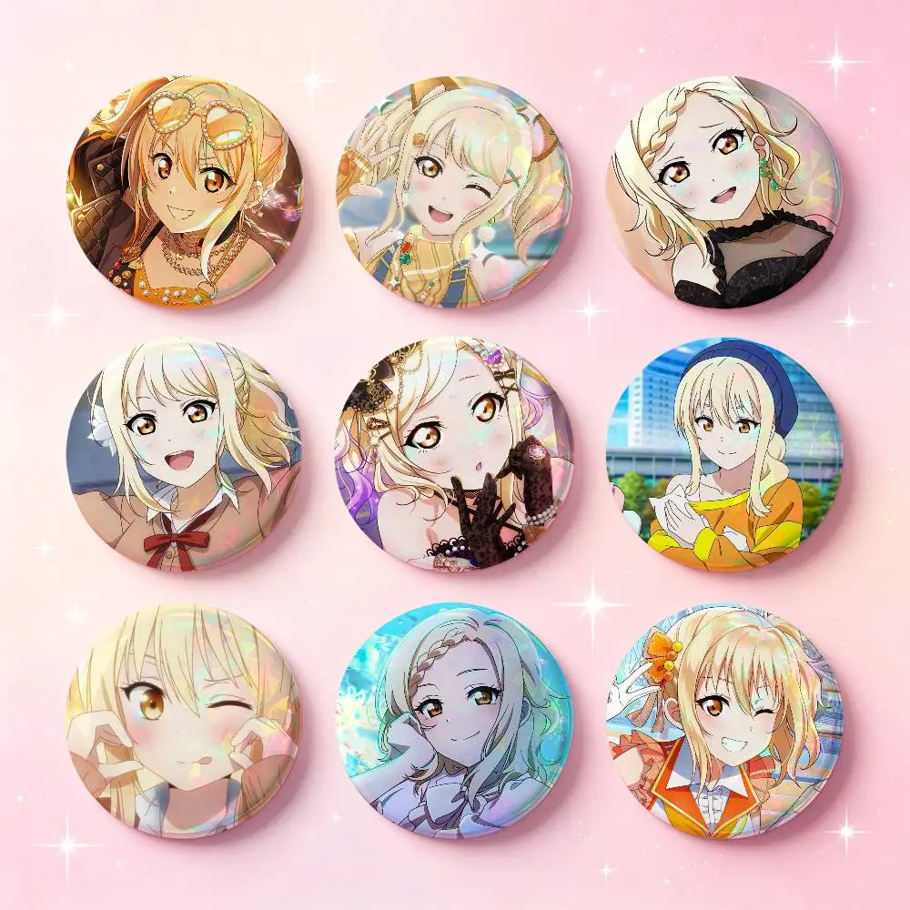 Miyashita Ai Anime Characters Badges Button Round Creative Pin Brooch Badge Bag Decor Accessories Fans Collect Friends Gifts