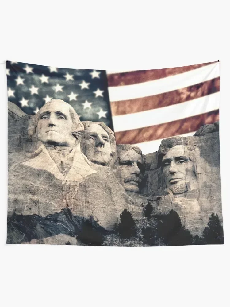 Patriotic Mount Rushmore Tapestry Bedrooms Decor Decorative Paintings Tapestry