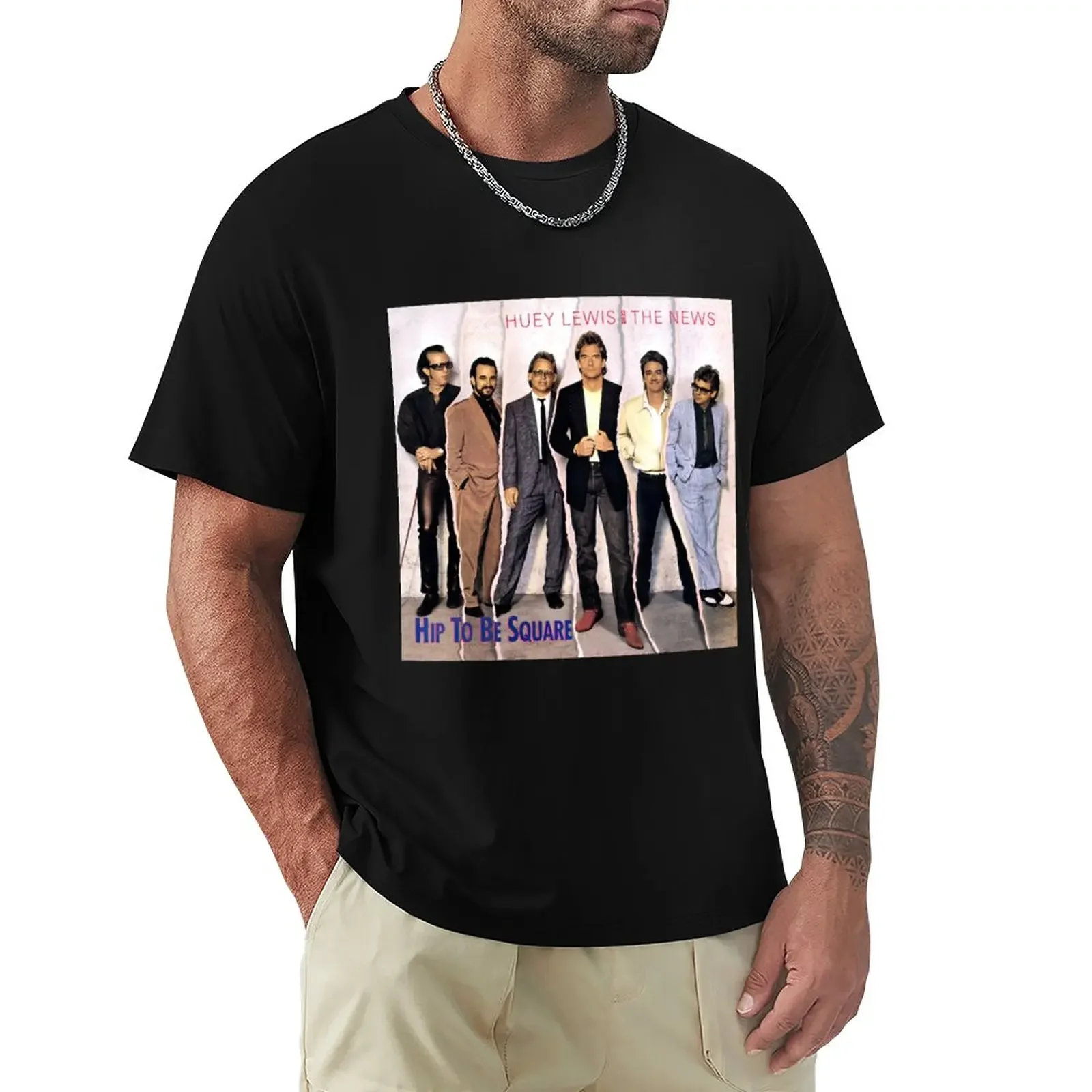 

Huey Lewis And The News Hip To Be Square T-Shirt blacks shirts graphic tees heavy weight t shirts for men