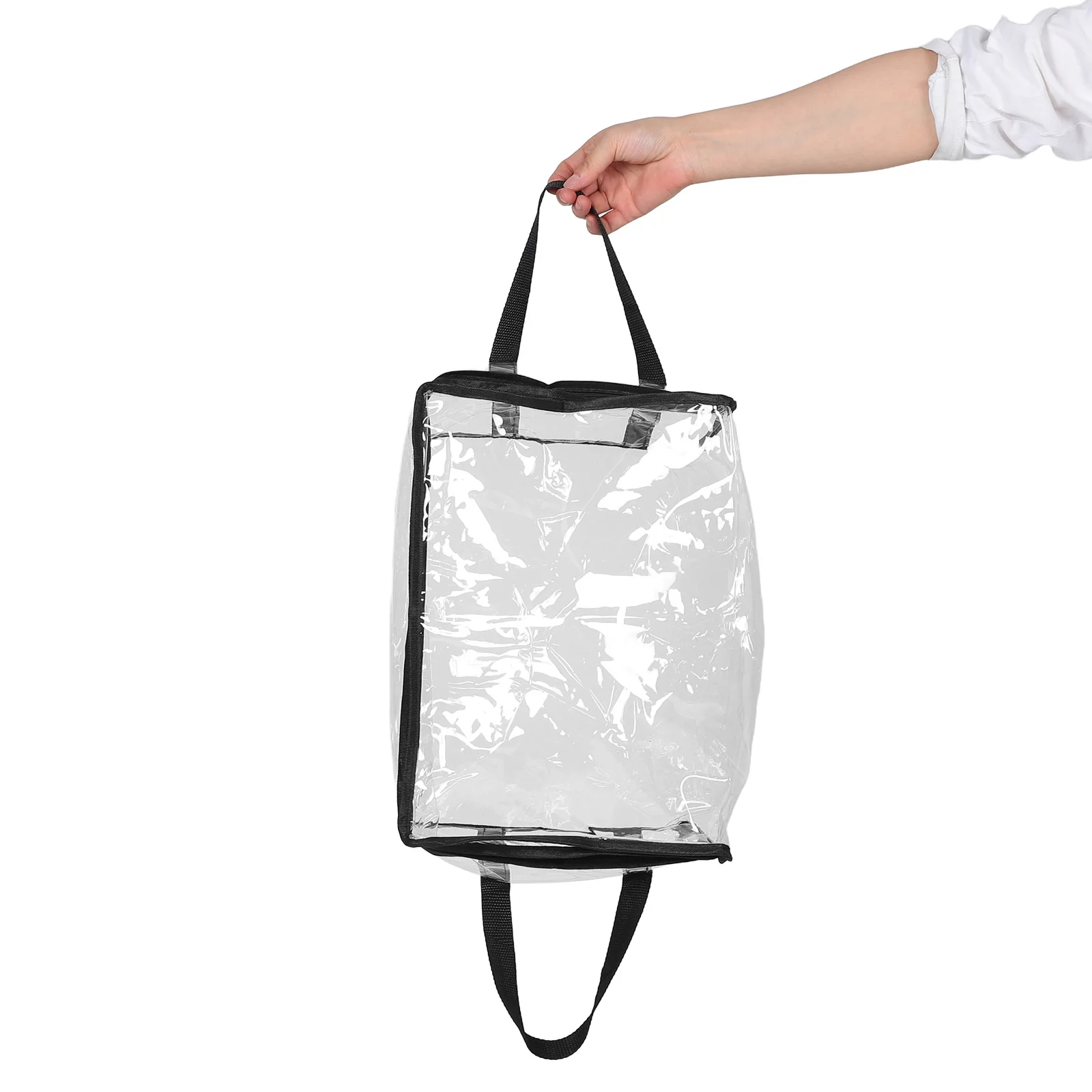 

Clear Book Storage Box Foldable Portable Transparent Waterproof Document Cube Large Capacity Organizer Container Bin Household
