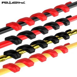 RISK-Protector de Cable de freno de bicicleta, cubierta de goma de 5/10 piezas, Protector en espiral, antifricción, accesorios de piezas de ciclismo