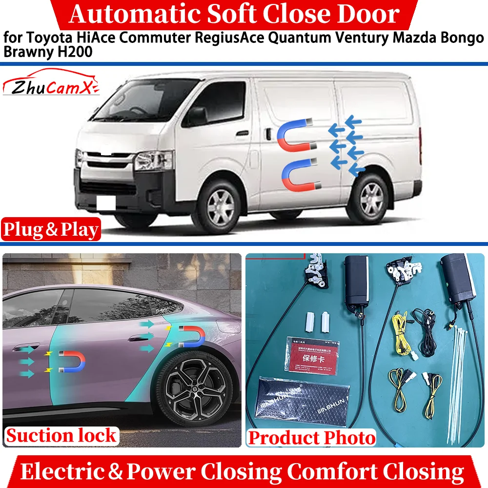 

for Toyota HiAce Commuter RegiusAce Quantum Ventury Mazda Bongo Brawny H200 Automatic Soft Close Door Electric Closing Suction