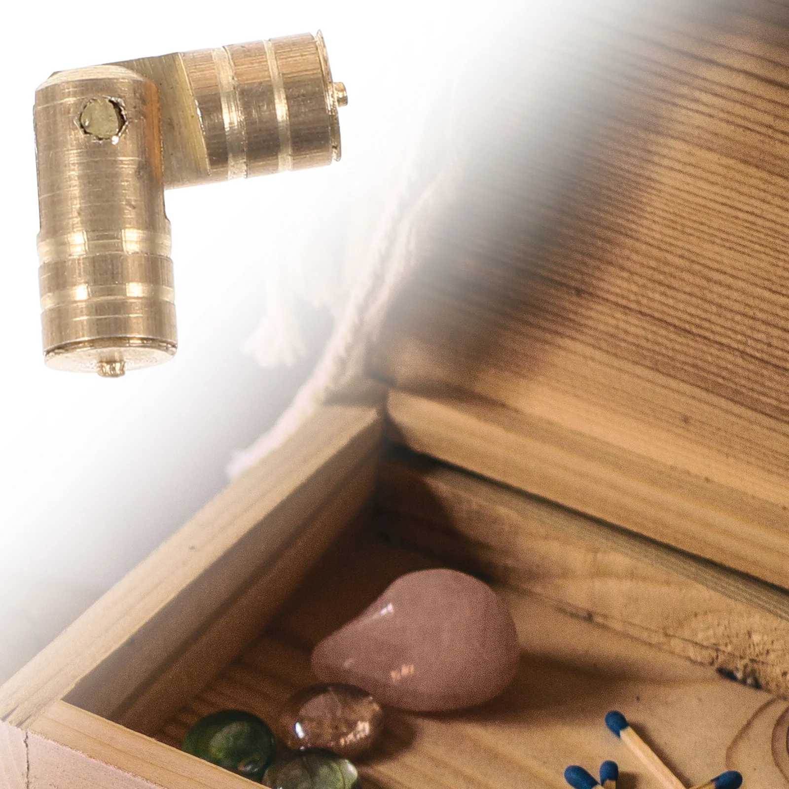 Dobradiças de porta de armário ocultas de latão, para caixa de joias, baú de madeira, dobradiças de metal, substituição de armário, hardware de guarda-roupa com 10 peças