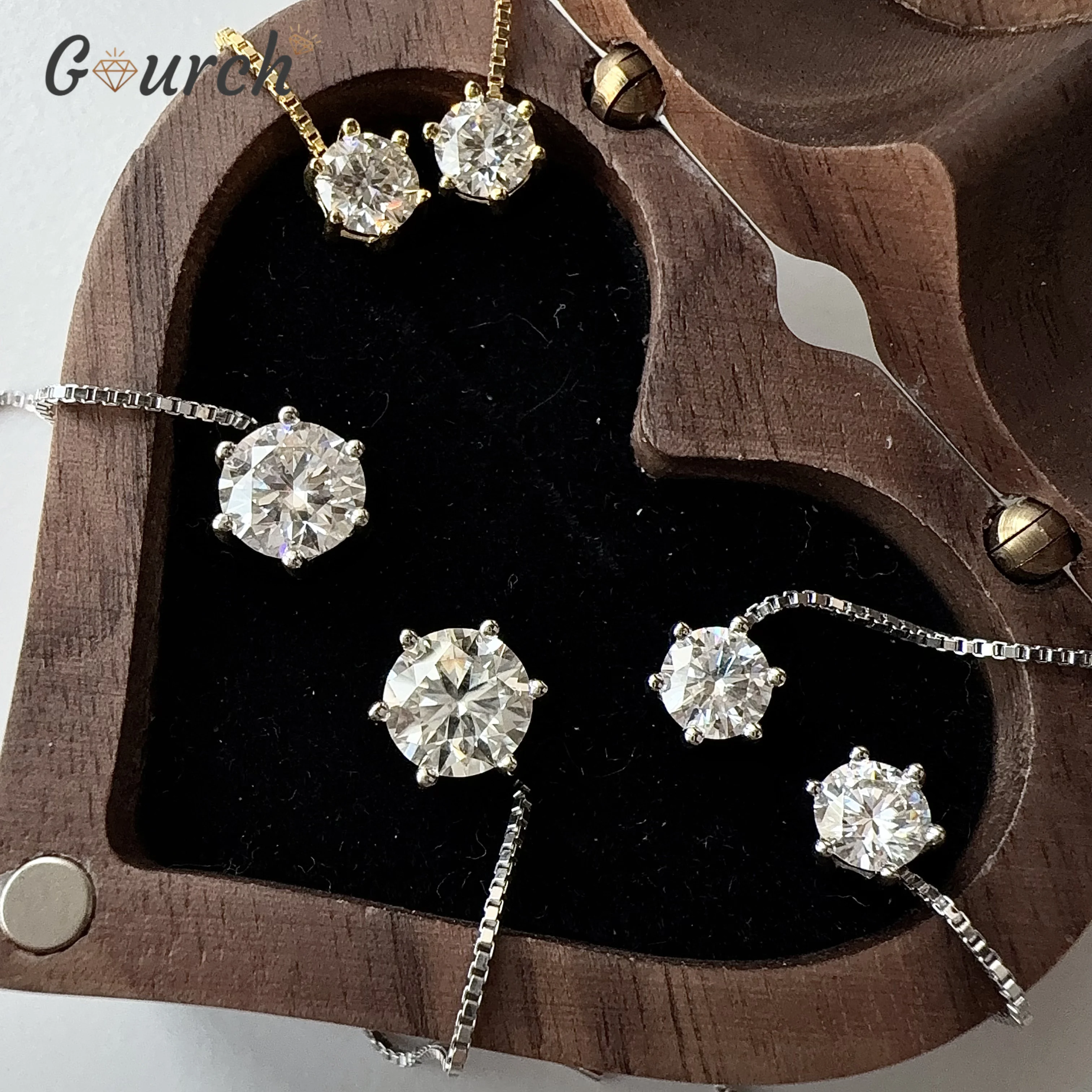 

Серьги с кисточками из муассанита Gourch 0,5/1 карата, элегантные женские ювелирные изделия, стерлинговое серебро S925, позолоченные, изысканные подарки