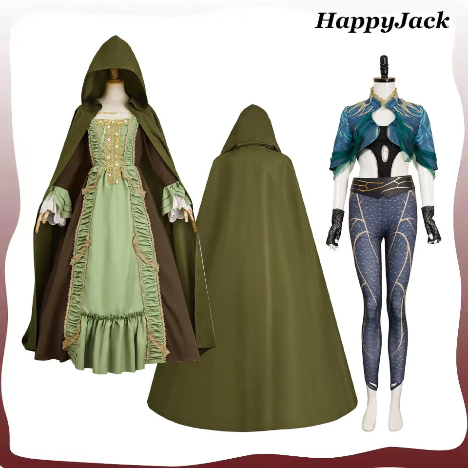 

Rio Vidal Cosplay Costume TV Agatha Fantasia Adult Women Dress Hooded Cloak Robe Outfits Halloween Carnival Party Roleplay Suit