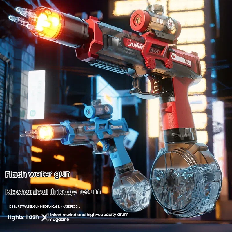 Automatic Electric Water Gun, Large Capacity Water Blaster, Pulse Burst Shooting, High-Speed Linkage Continuous Firing