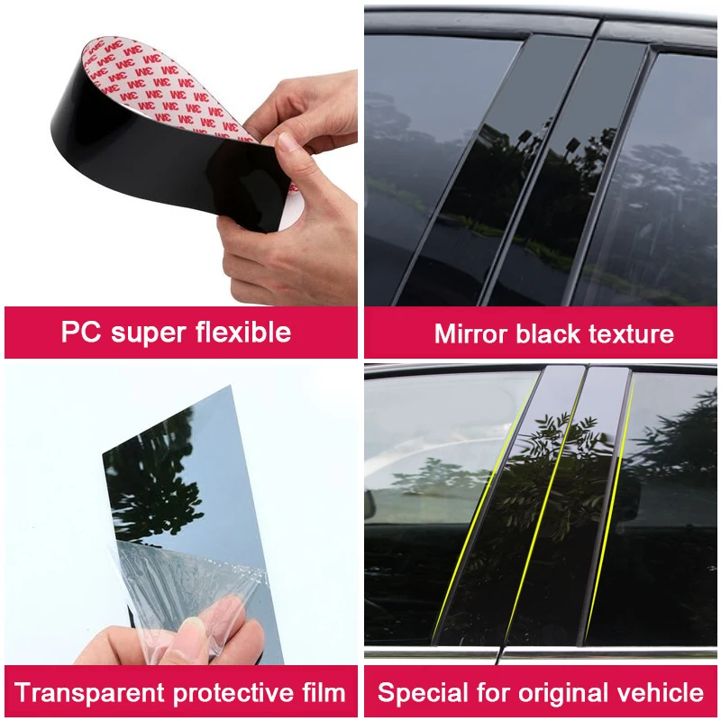 For GEELY OKAVANGO 2021-2025 Car Styling Window Center Pillar Sticker PVC Trim Anti-Scratch Film External Auto Accessories