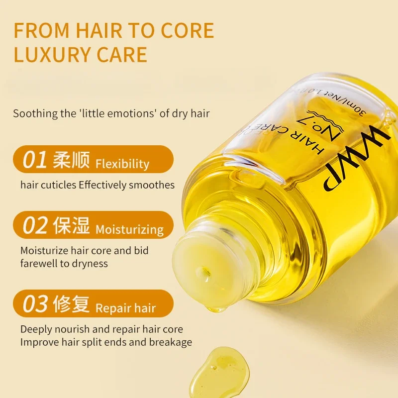 30ml Jojoba Seed Oil Hair Conditioner Mild Hair Serum Smoothing Soften Repair Frizz Damaged Hair Treatment  Care  Essential Oil